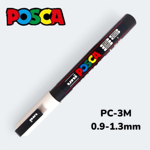 Маркер POSCA на водній основі білий PC-3M 0.9-1.3мм