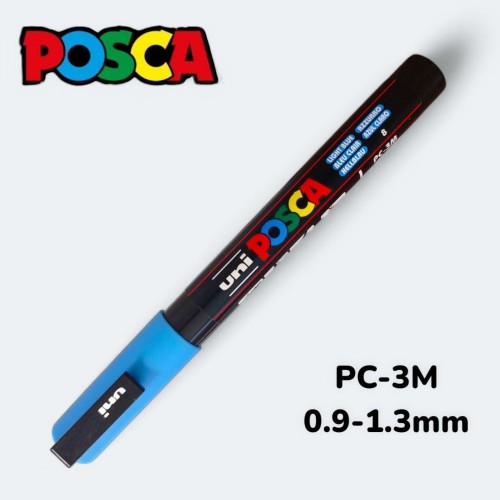 POSCA Water-Based Paint Marker Light Blue PC-3M 0.9-1.3mm