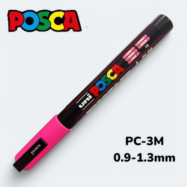 Маркер POSCA на водній основі рожевий PC-3M 0.9-1.3мм
