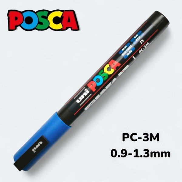 POSCA Water-Based Paint Marker Blue PC-3M 0.9-1.3mm