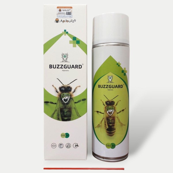 Аерозоль BUZZGUARD, спрей від кліща варроа кумафос, виробництво APIBUZZ