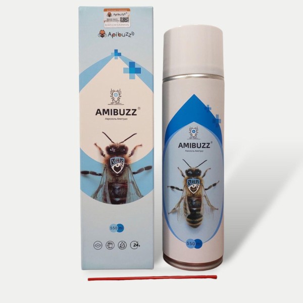 Аерозоль AMIBUZZ, спрей від кліща варроа амітраз, виробництво APIBUZZ