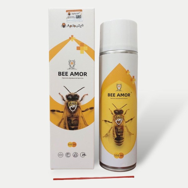 Аерозоль BEE AMOR, спрей від кліща варроа мурашина кислота, виробництва APIBUZZ